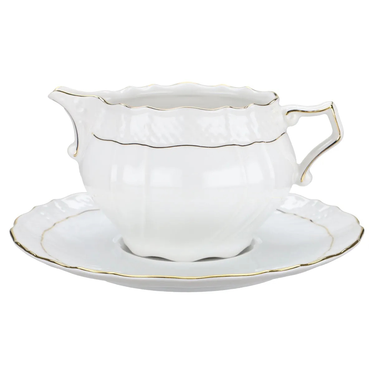 Sauciere mit Teller 2-teilig - Schirnding Bavaria Palazzo Dekor Pitti 6335