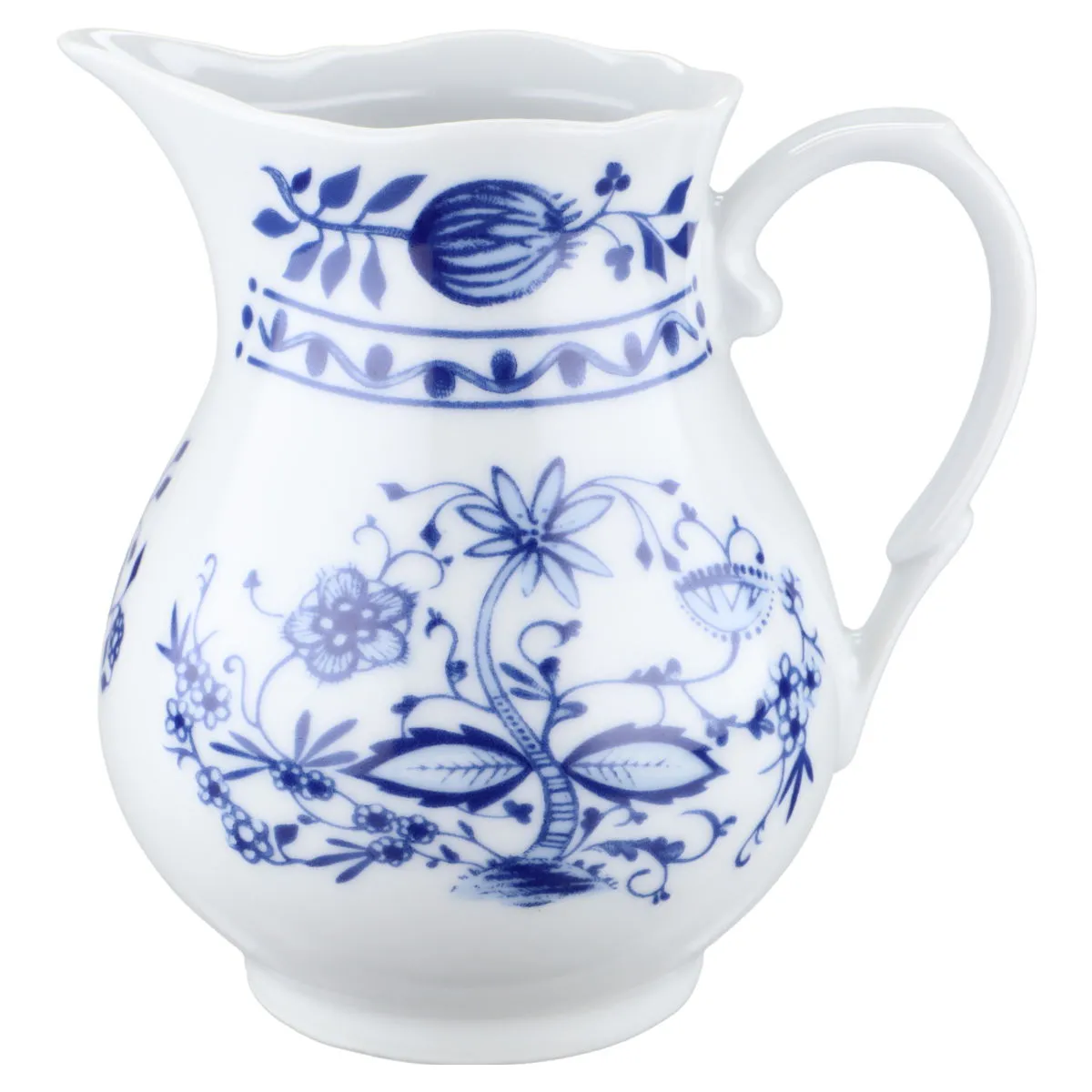 Milchkännchen mit gewelltem Rand - Kahla/Triptis Zwiebelmuster