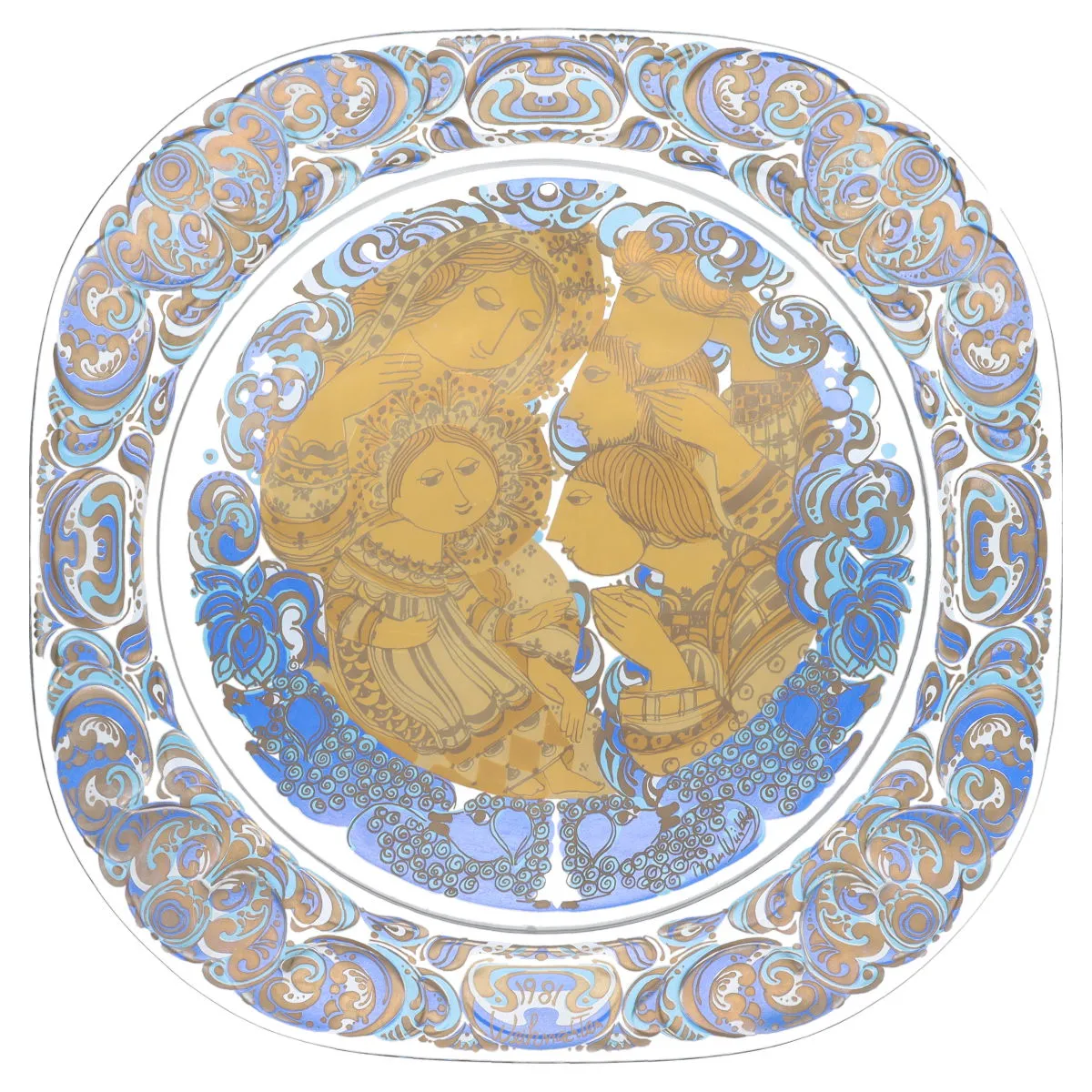 1981 Wandteller - Rosenthal Björn Wiinblad aus Glas