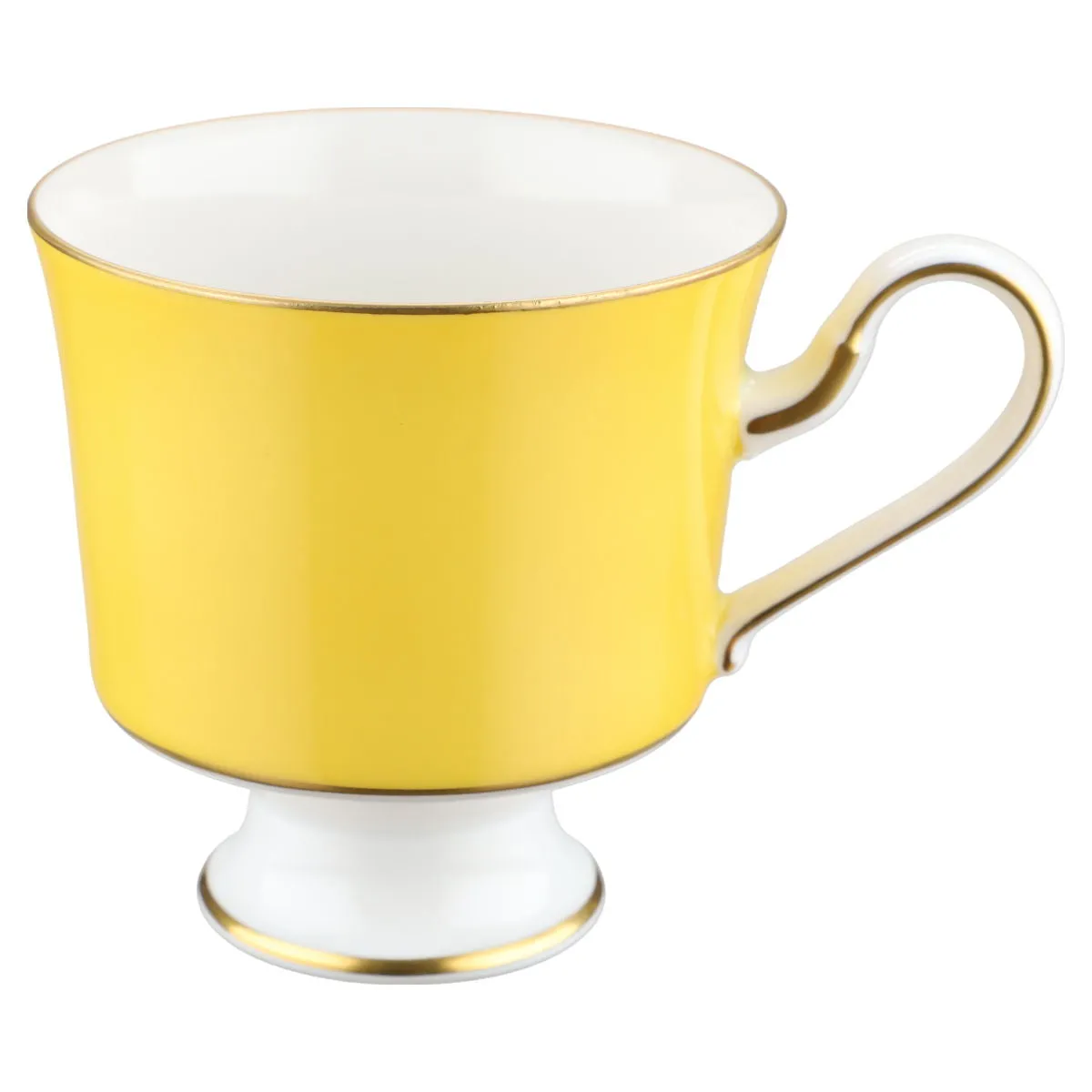 Kaffeetasse - Königl. pr. Tettau Victoria Herrenhausen gelb