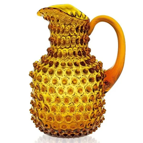 Klimchi Studio Karaffe Hobnail Square Amber