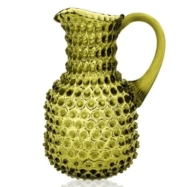 Klimchi Studio Karaffe Hobnail Square Bonsai Green