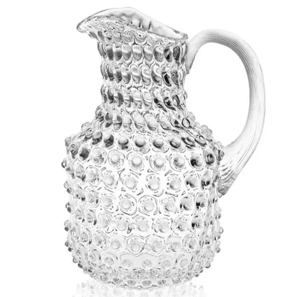Klimchi Studio Karaffe Hobnail Square Crystal Transparent