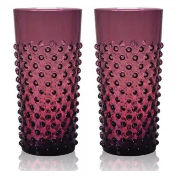 Klimchi Studio Wassergläser Set Hobnail Tumblers Violet (2-teilig)