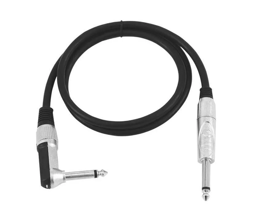 1,5m Klinkenkabel mit 2x 6,3mm Klinkenstecker gerade und gewinkelt