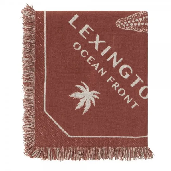 LEXINGTON Decke Bandana Recycled Cotton Coconut/White (150x150)