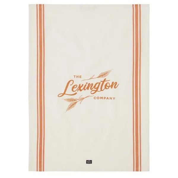 LEXINGTON Geschirrtuch Organic Cotton Kitchen Towel Weiß Pumpkin (50x70)