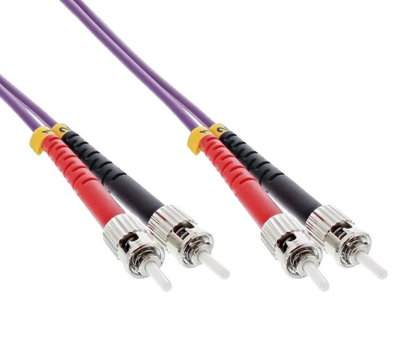 25m LWL Kabel ST-ST  ST-Stecker auf ST-Stecker OM4 Multimode Duplex