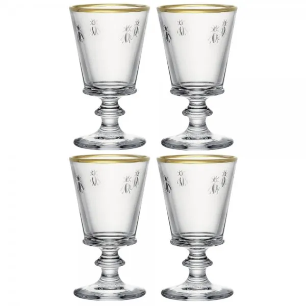 La Rochère Weingläser-Set Abeille Goldrand (4-teilig)