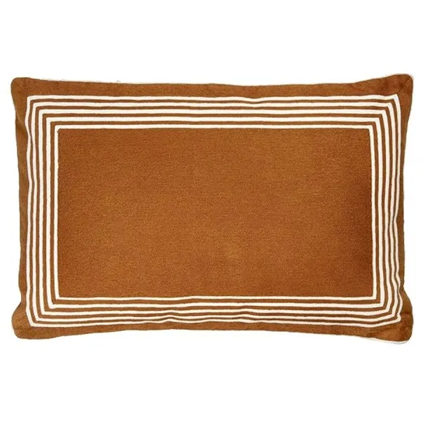 Lambert Kissen Cannes Rost Weiß