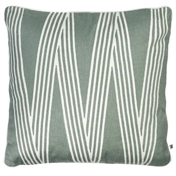 Lambert Kissen Nizza Salbei/Weiß (50x50cm)