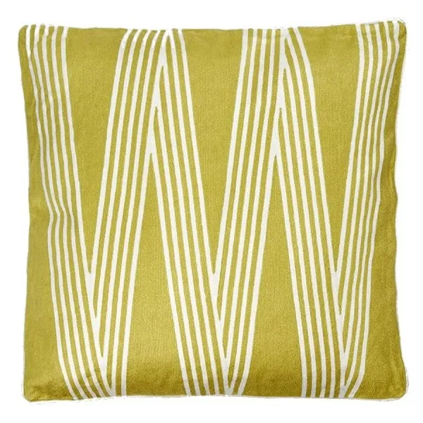 Lambert Kissen Nizza Senf/Weiß (50x50cm)