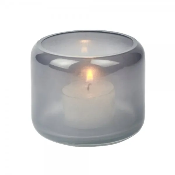 Lambert Windlicht Oudon Glas Graublau (7cm)