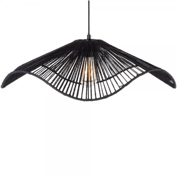 Leitmotiv Pendelleuchte Sombra Paper Rope Black