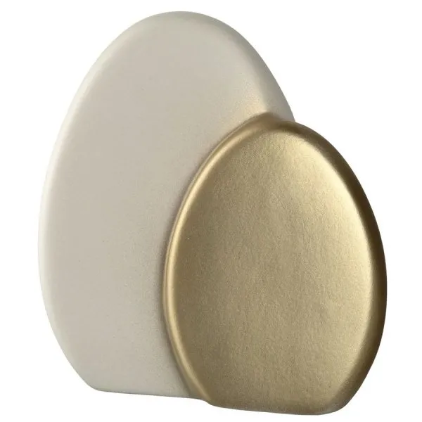 Leonardo Dekorationsobjekt Ei Doppelt Weiß Gold (20cm)