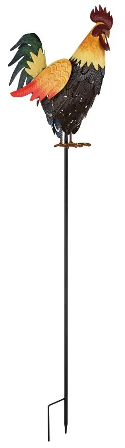 Solarleuchte Hahn auf Erdspitz