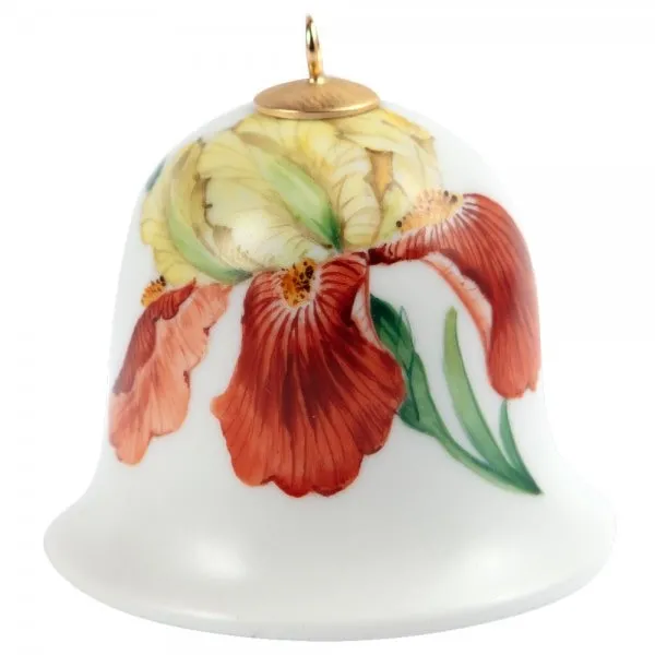 Meissen Christbaumschmuck Glocke mit Schwertlilie
