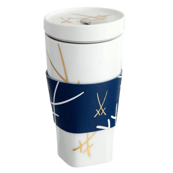 Meissen Coffee To Go Becher Nova Swords mit Manschette