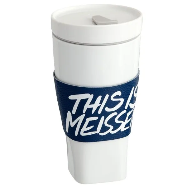 Meissen Coffee To Go Becher Nova Weiß mit Manschette This is Meissen
