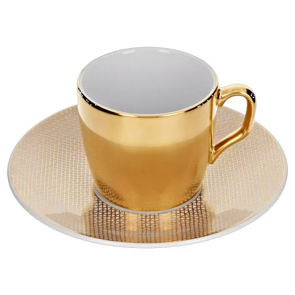 Meissen Espressotasse Mesh Gold (2-teilig)