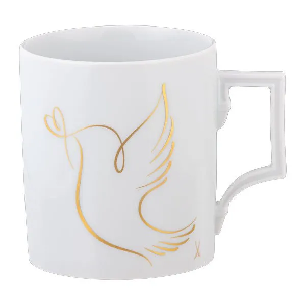 Meissen Henkelbecher Berlin Peace Collection Friedenstaube Gold