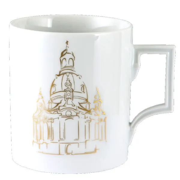 Meissen Henkelbecher Berlin Stiftung Frauenkirche Logo Gold