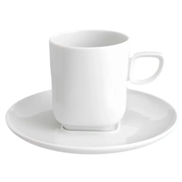 Meissen Kaffeetasse mit Untertasse Nova Weiß (2-teilig)