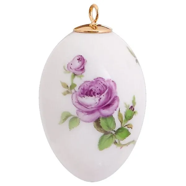 Meissen Osterei mit violetter Rose