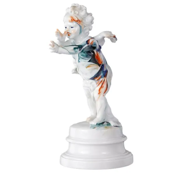 Meissen Porzellanfigur Amor eine lange Nase drehend Tatoo (20,5cm)