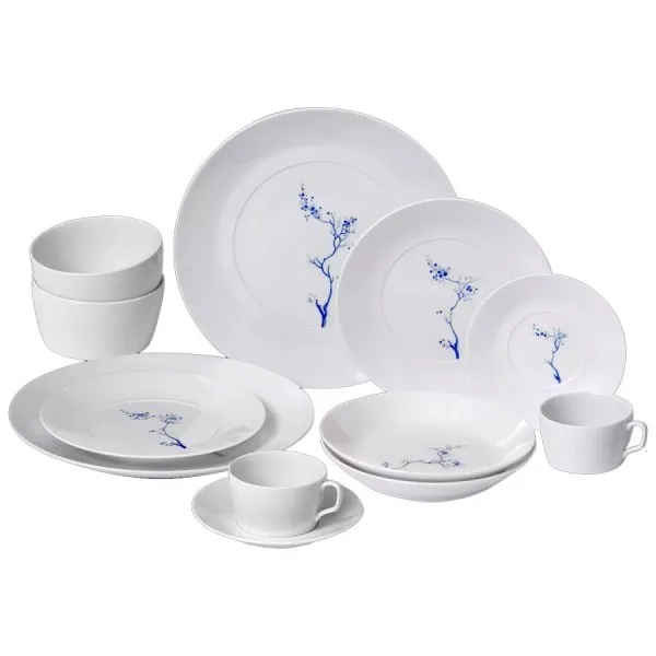 Meissen Starter Set Cosmopolitan Blue Orchid Weiß (12-teilig)