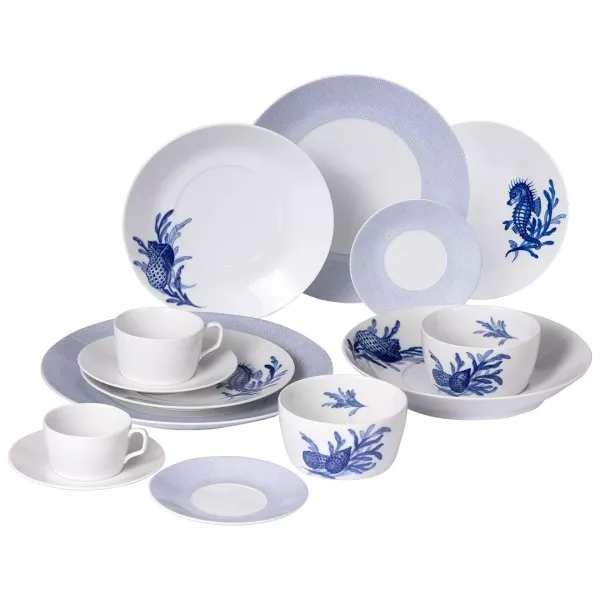 Meissen Starter Set Cosmopolitan Blue Treasures & Mesh Blau (14-teilig)