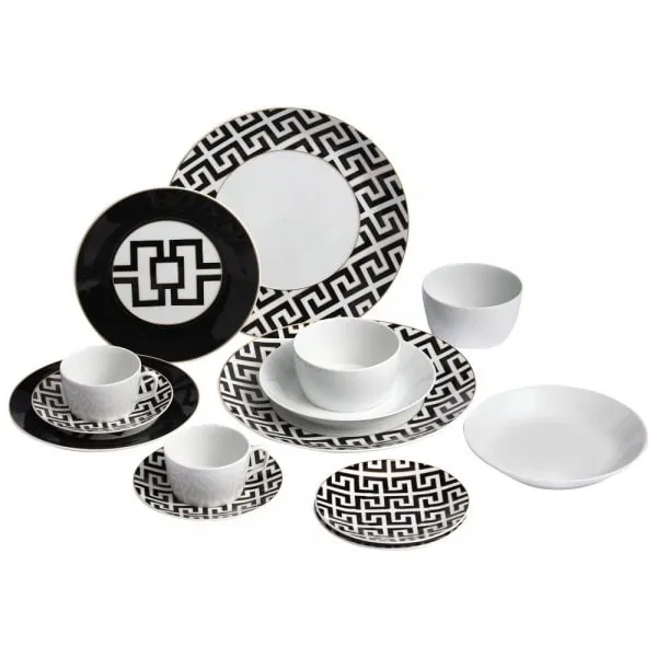 Meissen Starter Set Cosmopolitan Royal Palace Schwarz Gold (14-teilig)