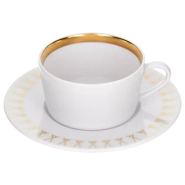Meissen Teetasse mit Untertasse Swords Luxury Gold (2-teilig)