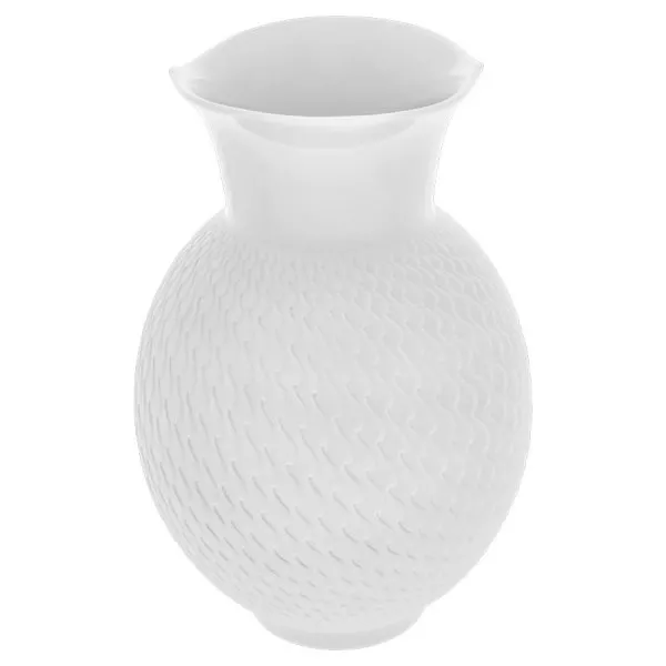 Meissen Vase mit Relief Wellenspiel Weiß Biskuitporzellan (20,5cm)