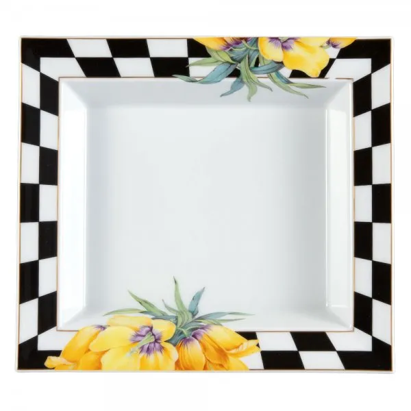 Meissen Vide-Poche Ablageschale Chess Flowers (21x18,5cm)