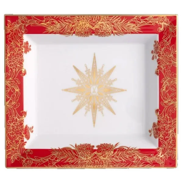 Meissen Vide-Poche Ablageschale Meissen Christmas Star Rot (21x18,5cm)