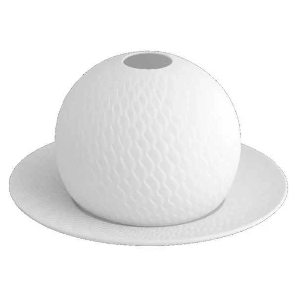 Meissen Windlicht Wellenspiel Relief Biskuit Weiß