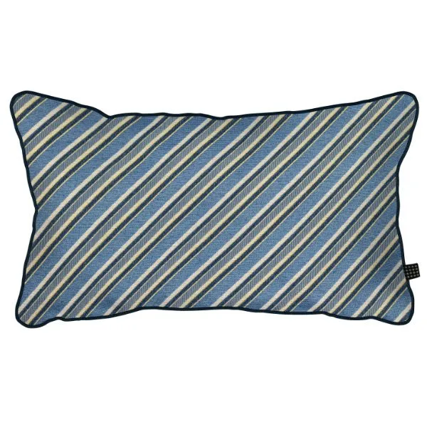 Mette Ditmer Kissen Atelier Diagonal Blue/Light Blue/Dark Blue