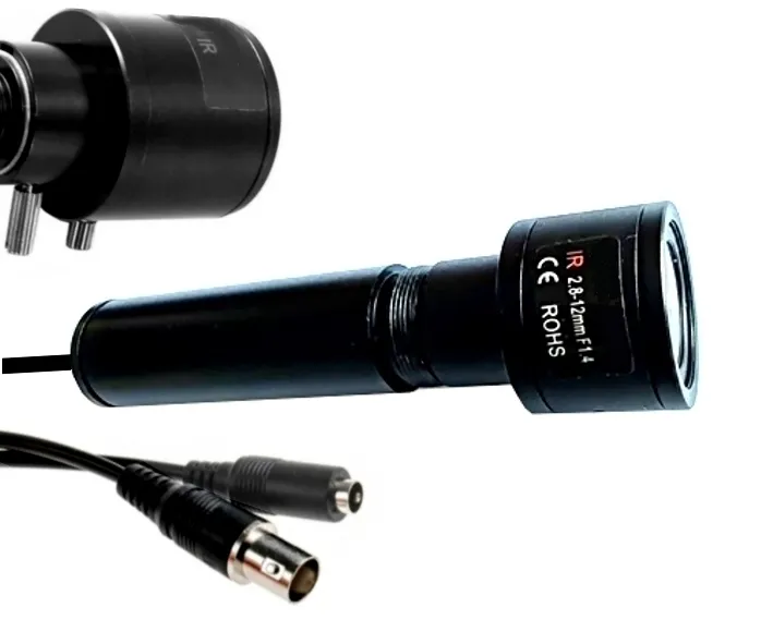 4in1 Stiftkamera 5MP HD Maschinenkamera mit Varioobjektiv 3-12mm IP66 Mini Kamera Zylinderform Fingerkamera