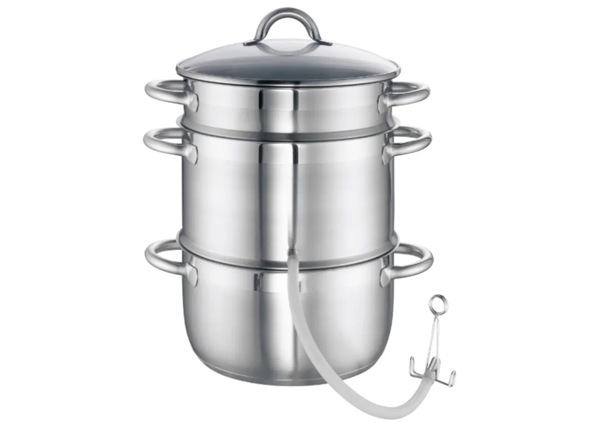 Entsafter Loop 26 cm Ø Edelstahl, induktionsfähig Dampfentsaften: einfach, lecker und gesund!