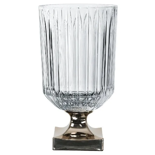 Nachtmann Vase Minerva Fuß in Platin (32cm)