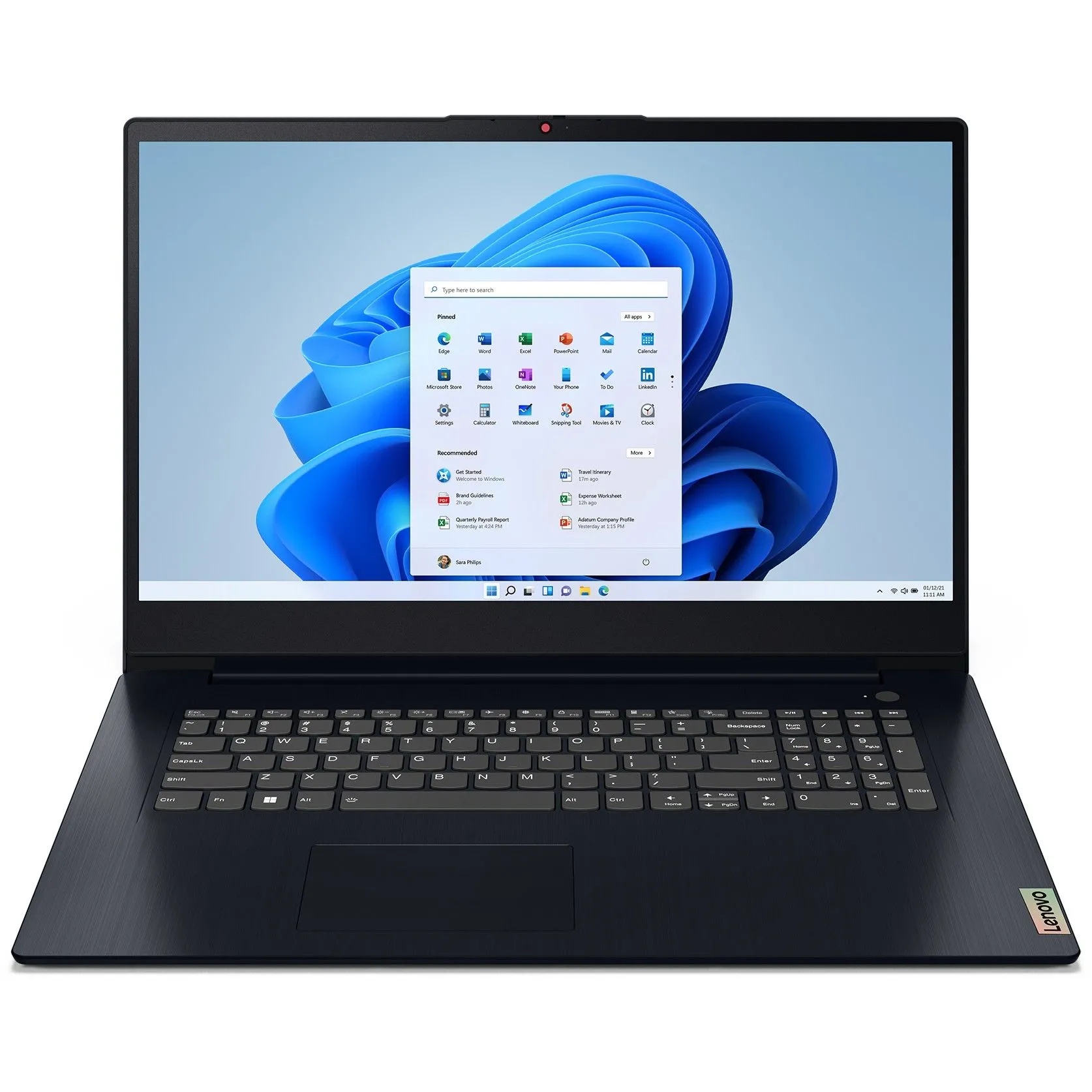 Notebook 17,3" Intel-GOLD mit 8GB 512GB SSD Webcam USB-C WiFi6 Bluetooth Win-11Home