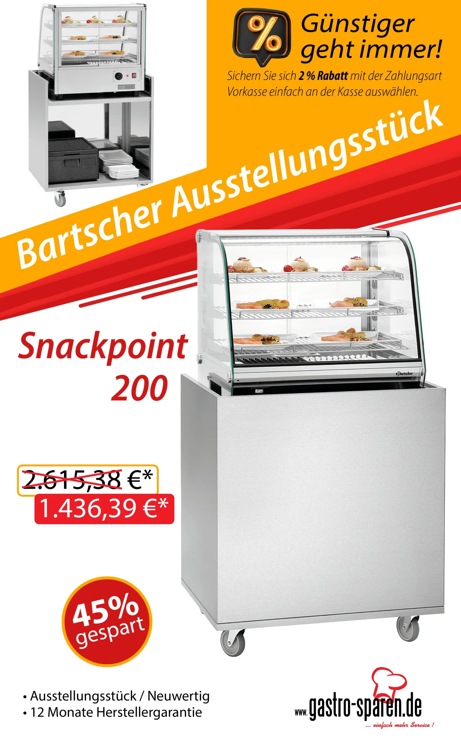 Bartscher Ausstellungsstück Snackpoint 200