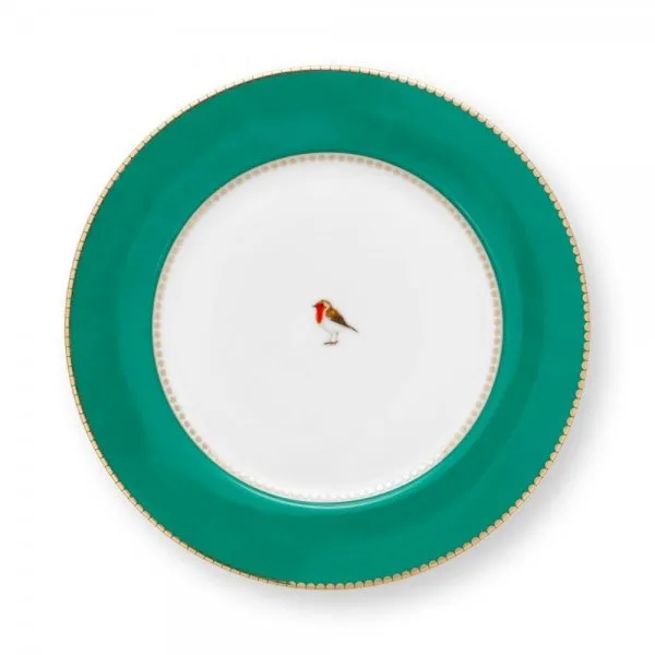 Pip Studio Frühstücksteller Love Birds Emerald Grün (21cm)