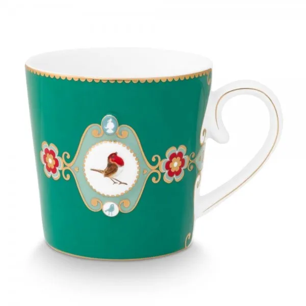 Pip Studio Henkelbecher Love Birds Emerald (250ml)