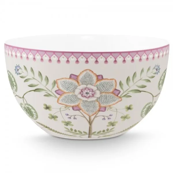Pip Studio Schüssel Lily & Lotus Off White-Lila (18cm)