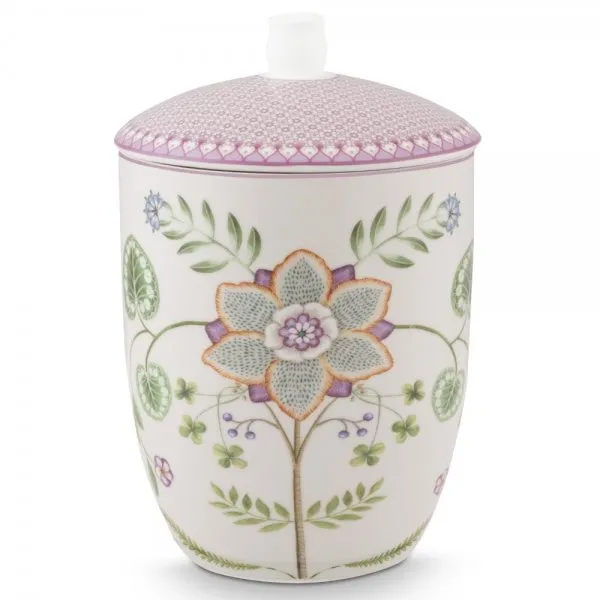 Pip Studio Vorratsdose Lily & Lotus Off White-Lila (1500ml)