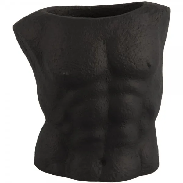 Present Time Blumentopf Male Polyresin Black