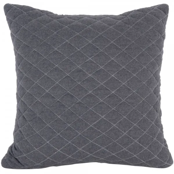Present Time Kissen Diamonds Quilted Cotton Dark Grey (45x45cm)
