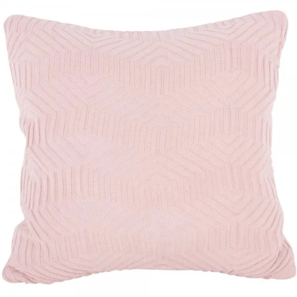Present Time Kissen Honeycomb Knitted Cotton Soft Pink (45x45cm)